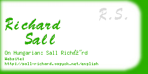 richard sall business card